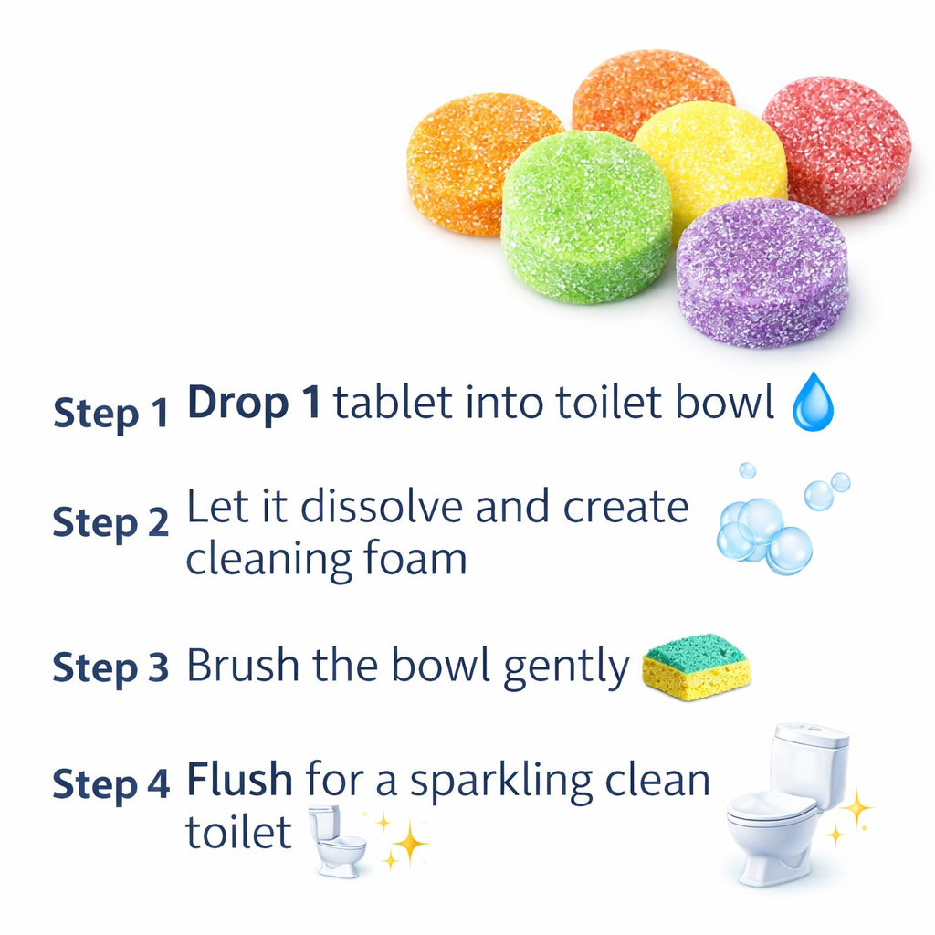 Magic Bubble Drain & Toilet Cleaning Tablets – Dual Action Foaming Cleaner for Toilet & Drain | Deep Clean, Odor Removal & Freshness Tablets [20 pic]