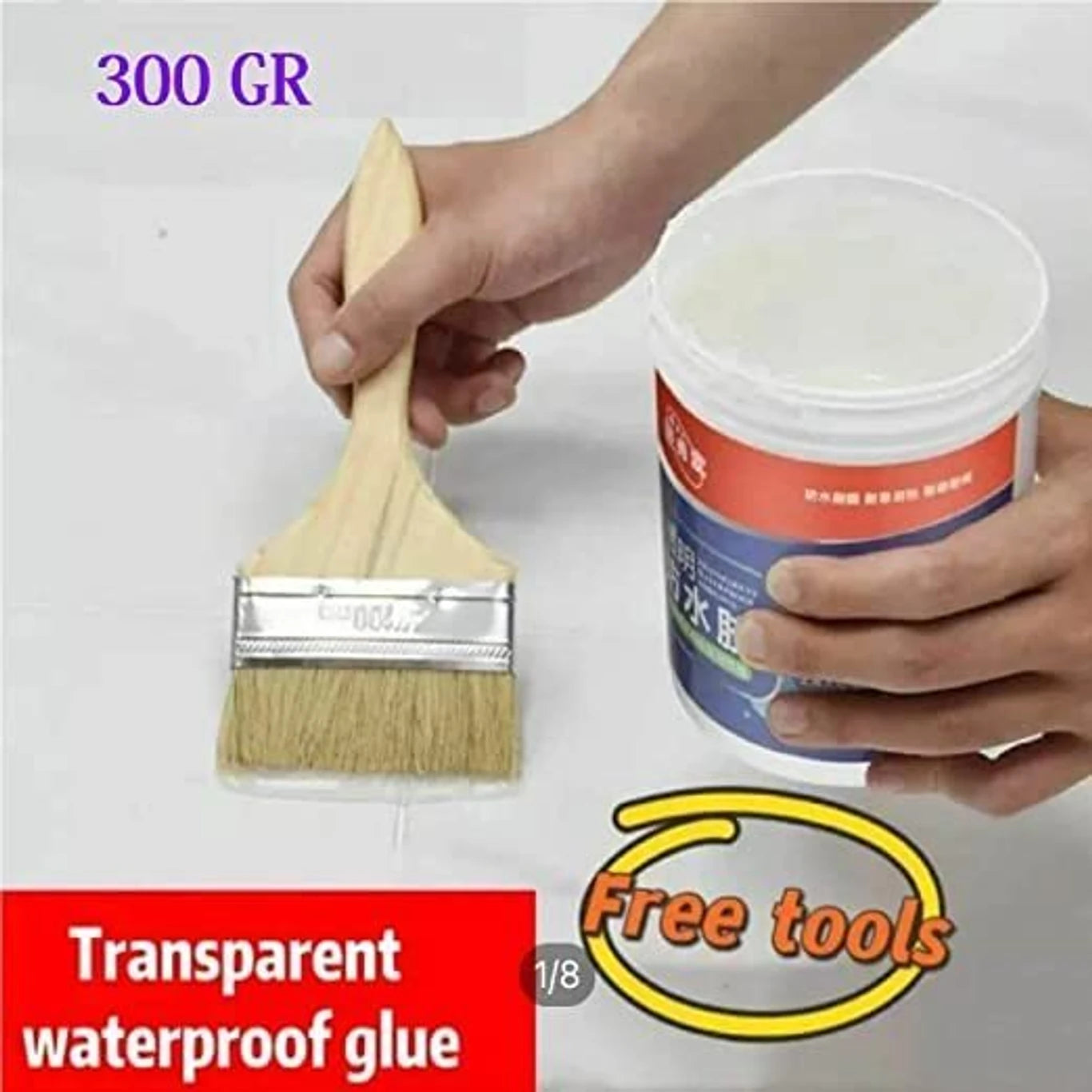 GLERK Waterproof Glue for roof top crack seal agent Clear Gel Bathroom Concrete Adhesive (300 g)