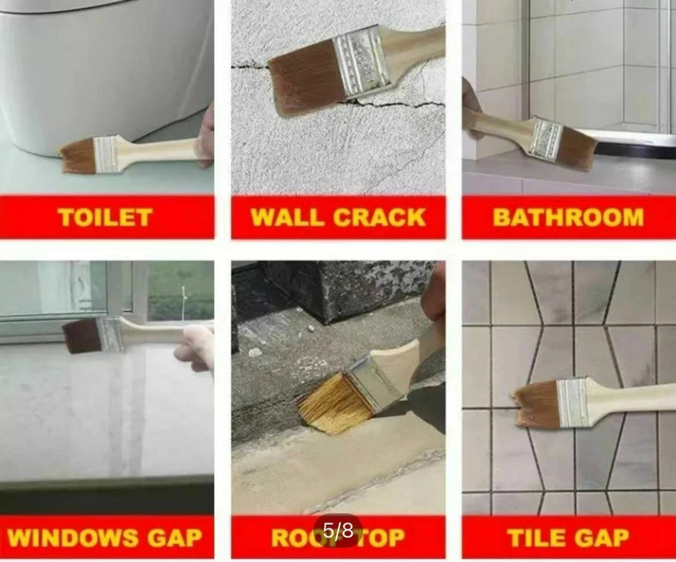 GLERK Waterproof Glue for roof top crack seal agent Clear Gel Bathroom Concrete Adhesive (300 g)