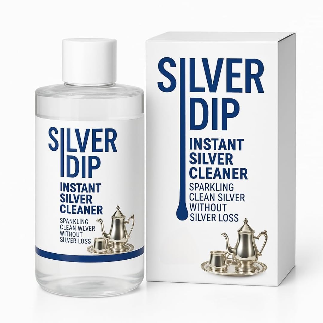 Brilliant Silver Dip Cleaning Liquid- Instant Silver Cleaner Without Silver Loss - Cleaner For Home & Kitchen Use - Silver Shield (300 ml)
