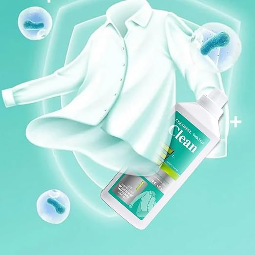 COLORFUL Veda Luxe Clean Liquid for Clothes | Deep Fabric Stain Removal & Brightening | Safe on Colored Fabrics | 8-in-1 Multipurpose Fabric Cleaner | 425ml