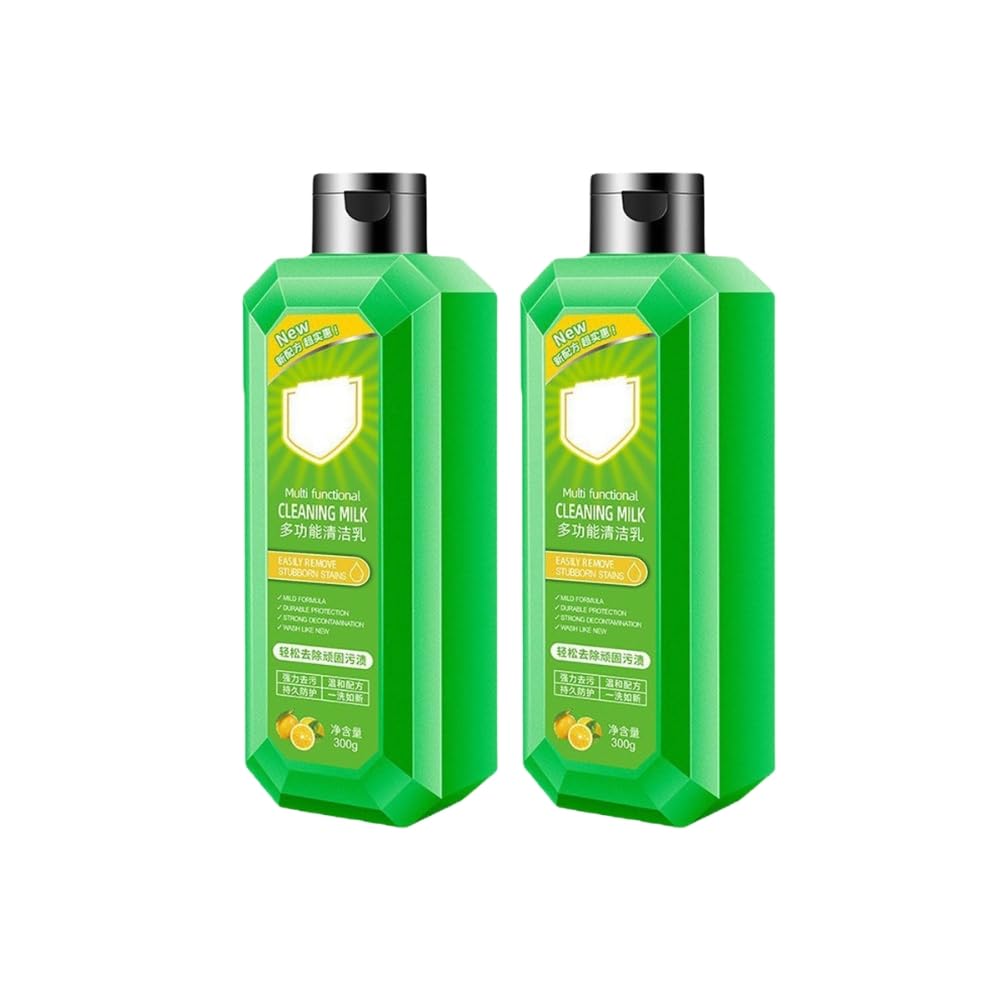 Japanese Multi-Functional Cleaning Milk 250ML (Pack of 3) – All Purpose Kitchen & Bathroom Cleaner | Strong Stain & Grease Remover for Tiles, Glass & Steel [pack of 2]