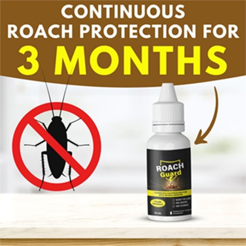 Roach Repellent Gel - Fast-Acting Gel Bait Eliminates Cockroaches in Home & Kitchen, Child & Pet Resistant 50ml (1)