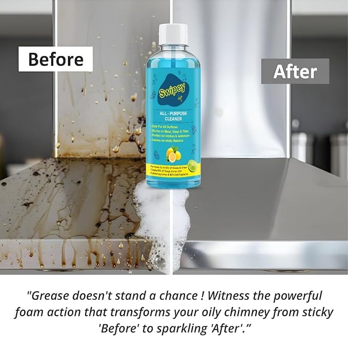 Swipey All-Purpose Cleaner Combo – Lemon Scented Multi-Surface Cleaning Liquid | Powerful Blue Cleaner for Kitchen, Floor & Bathroom [pack of 2]