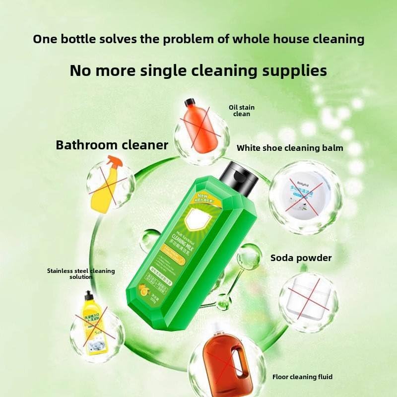 Japanese Multi-Functional Cleaning Milk 250ML (Pack of 3) – All Purpose Kitchen & Bathroom Cleaner | Strong Stain & Grease Remover for Tiles, Glass & Steel [pack of 2]