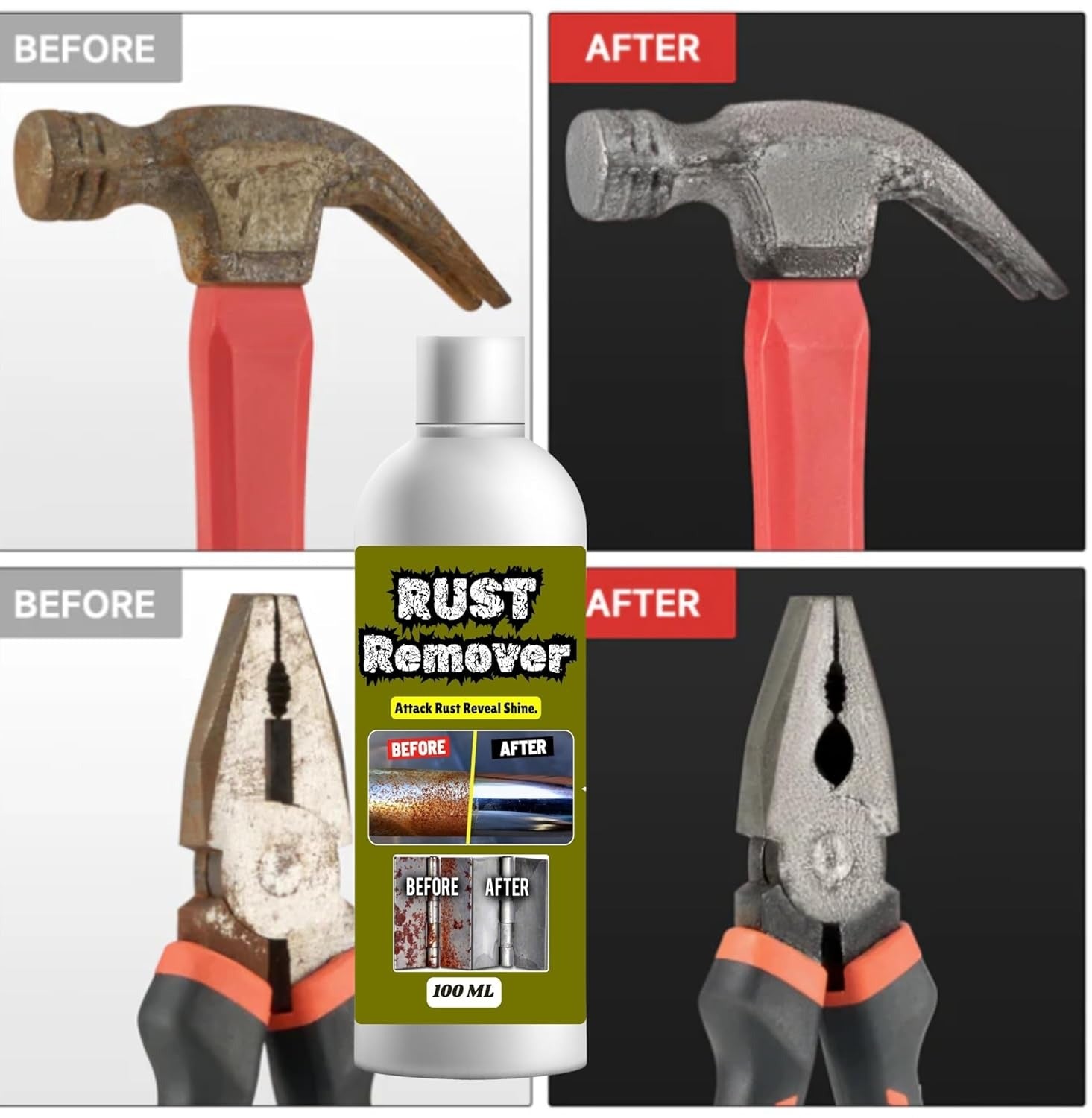 Rust Remover Liquid 120ML – Fast Acting Rust Cleaner for Iron, Steel, Chrome & Metal Surfaces