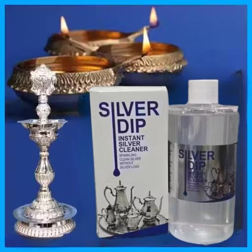 Brilliant Silver Dip Cleaning Liquid- Instant Silver Cleaner Without Silver Loss - Cleaner For Home & Kitchen Use - Silver Shield (300 ml)