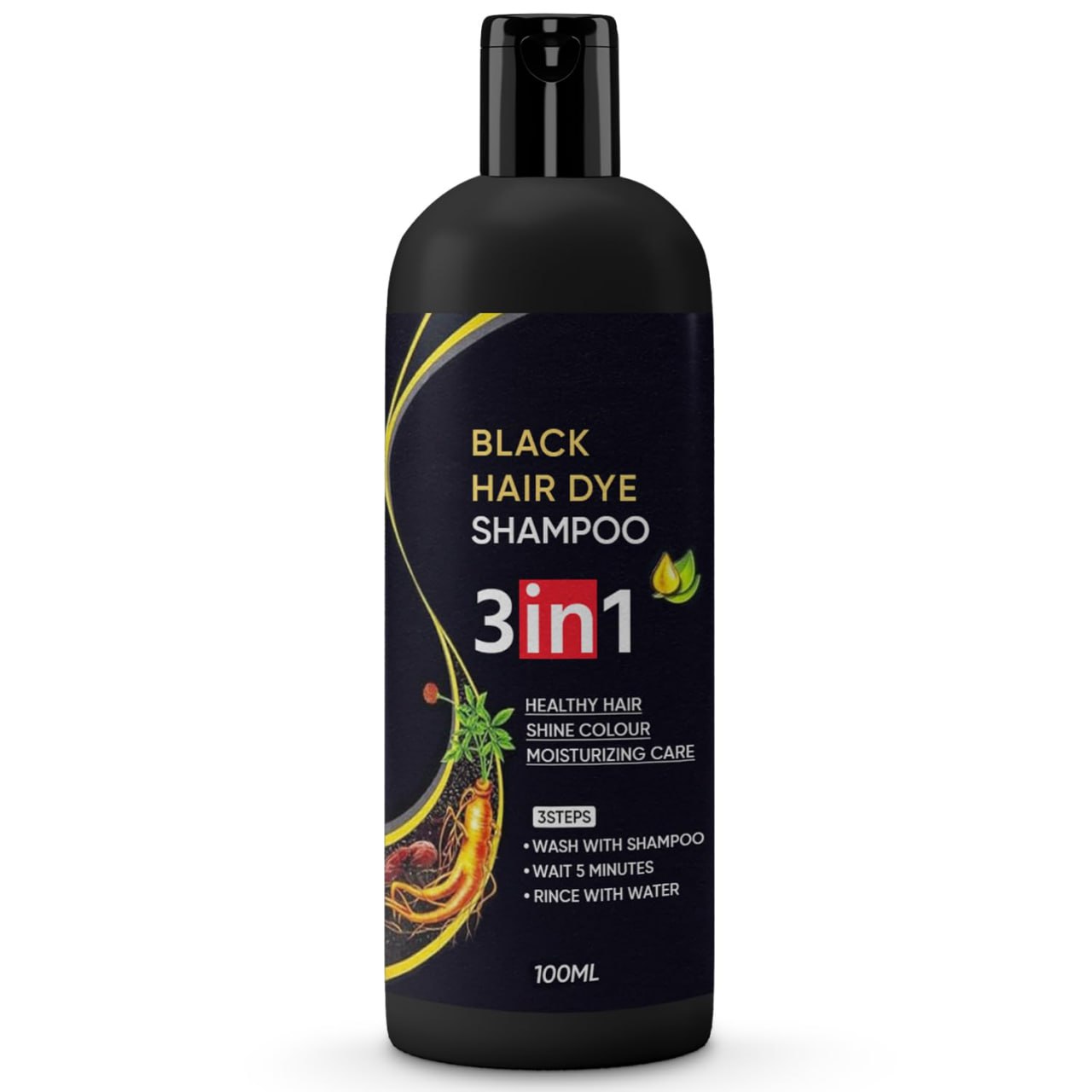 Black Hair Dye Shammpoo 3 in 1