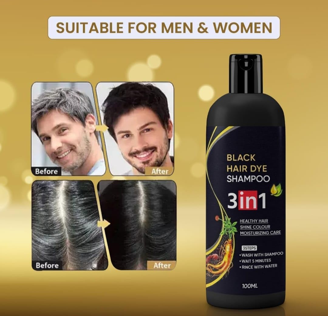 Black Hair Dye Shammpoo 3 in 1